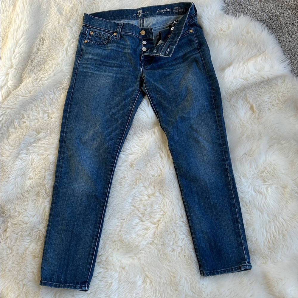 7 For All Mankind Josefina Skinny Boyfriend Size 26